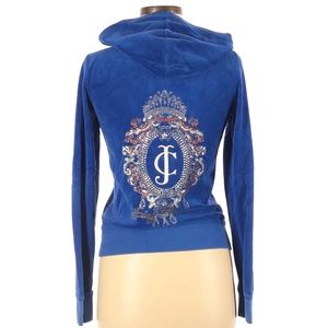 Y2K STYLE | Juicy Couture | Zip Up Velour Hoodie Size Medium